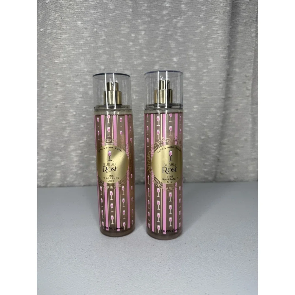 2 NEW Bath and Body Works  BUBBLY ROSÉ  Fine Fragrance Mist Sprays-8 fl oz 🍷
